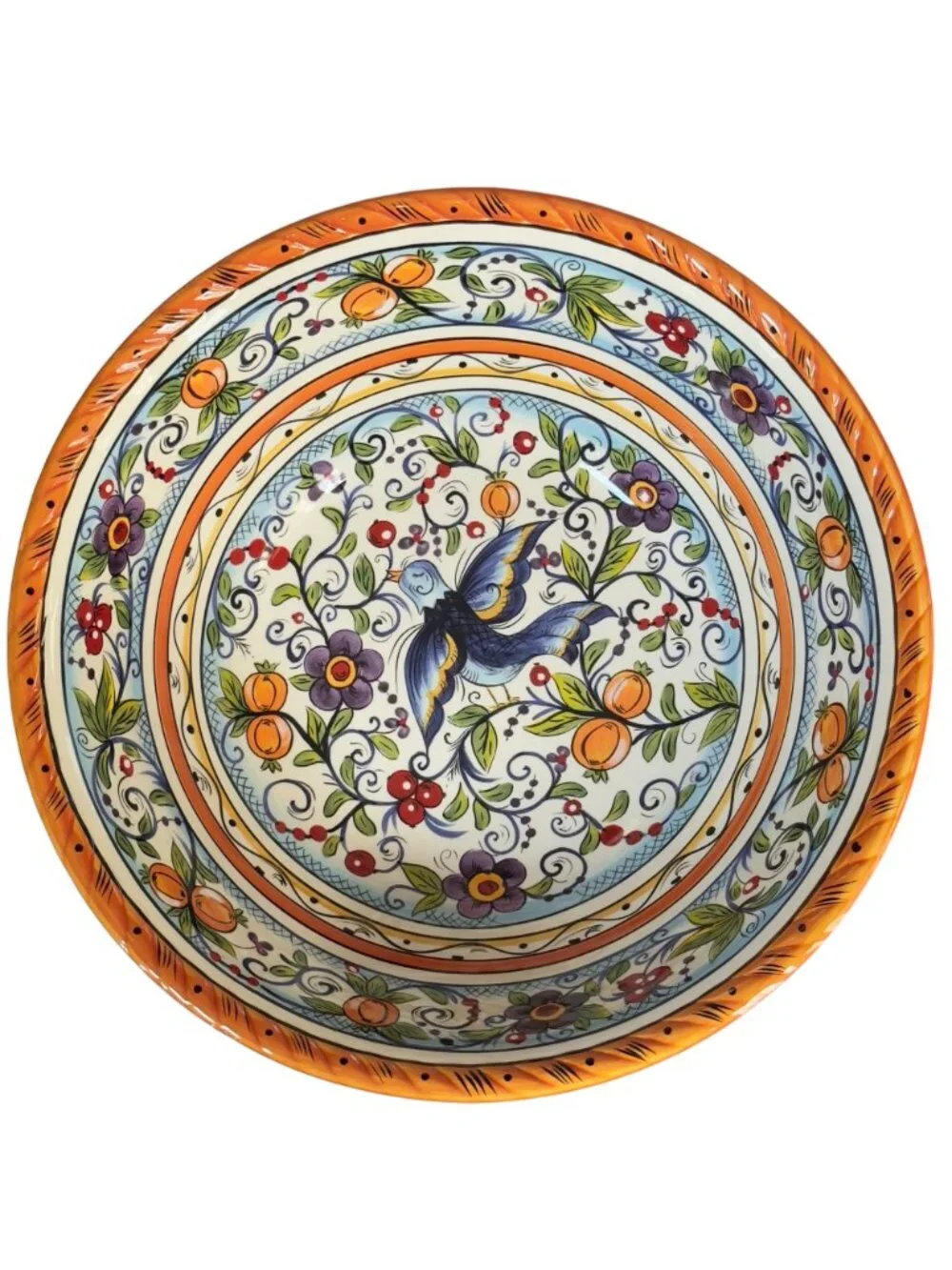 TABLETOPS Gallery Hand Painted Villa Paradiso Decorative Bowl & Plate Set